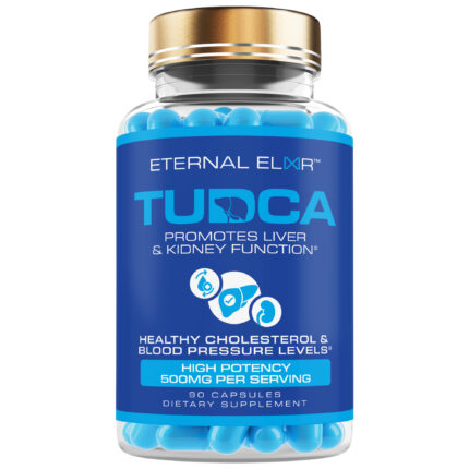 TUDCA 500mg capsules supporting liver health and digestion