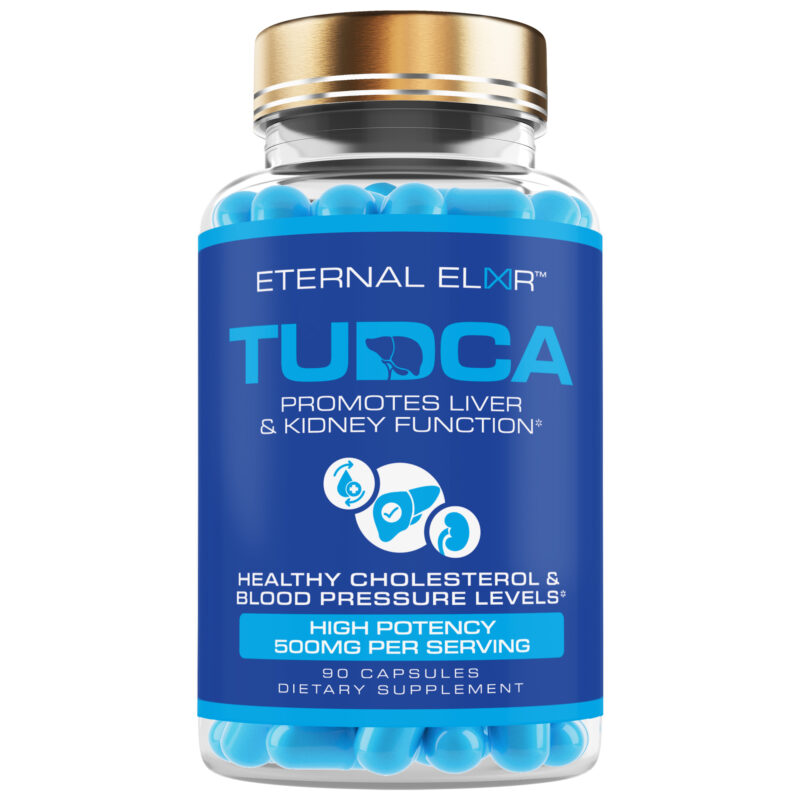 TUDCA 500mg capsules supporting liver health and digestion