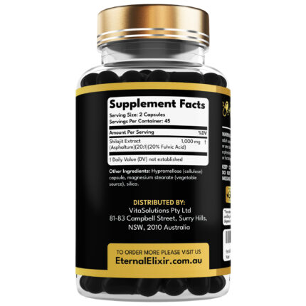 Shilajit 500mg capsules for energy and health