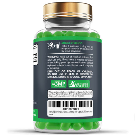 Trans Pterostilbene 500mg capsules