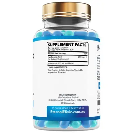 Hyaluronic Acid 200mg capsules for skin care