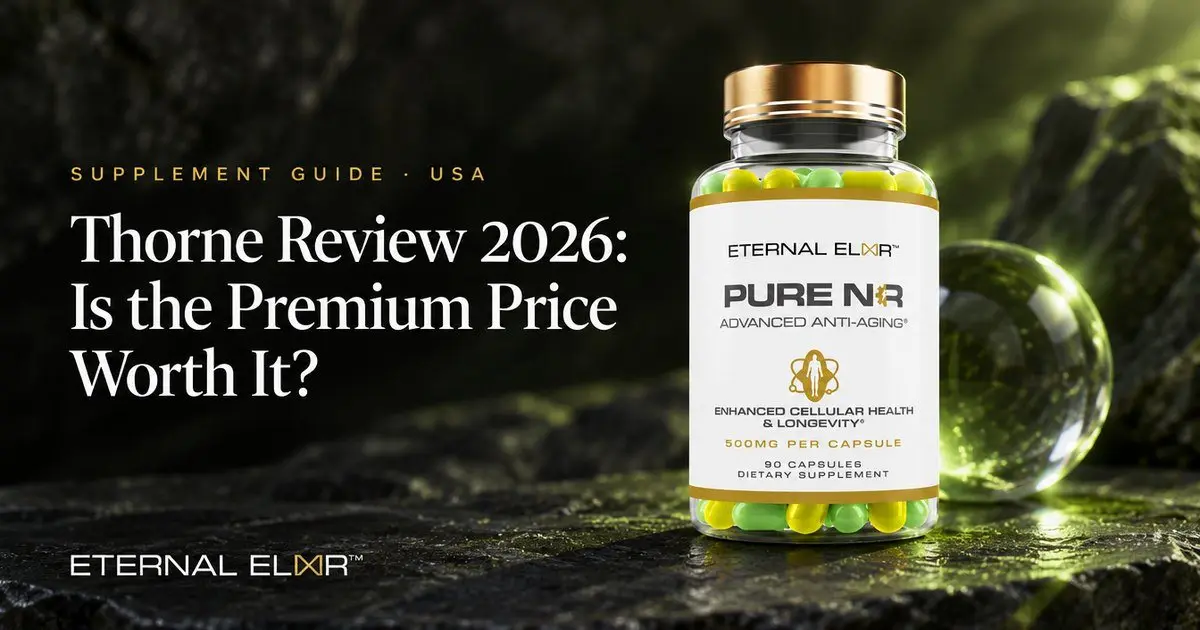 Thorne Review 2026: Is the Premium Price Worth It? – Eternal Elixir Nicotinamide Riboside 500mg bottle
